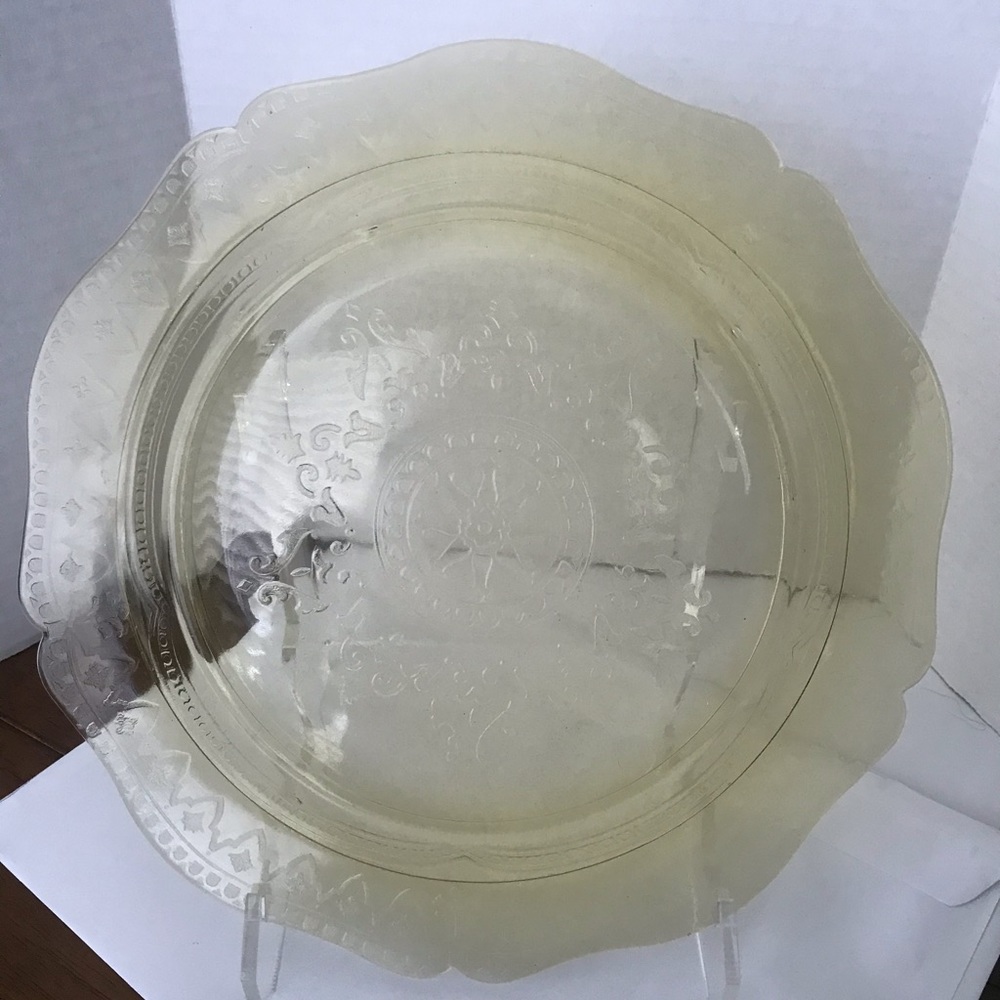Federal Patrician Amber Depression Glass Plate